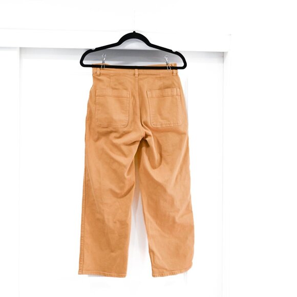 Madewell Size 25 Petite Emmett 2.0 Wide-Leg Crop Pants in Distressed Yellow - Picture 5 of 8